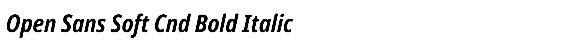 Open Sans Soft Cnd Bold Italic image
